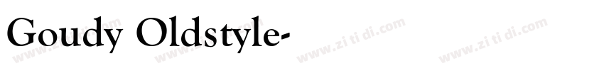 Goudy Oldstyle字体转换